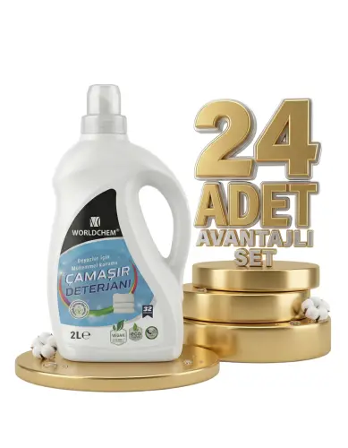 Worldchem Çamaşır Detarjanı Sıvı Beyazlar 24x2 Lt - Worldchem
