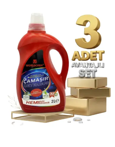 Worldchem Çamaşır Detarjanı Sıvı Renkliler 3x2 Lt - Worldchem