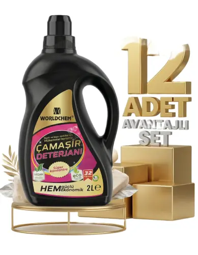 Worldchem Çamaşır Detarjanı Sıvı Siyahlar 12x2 Lt - Worldchem