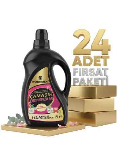 Worldchem Çamaşır Detarjanı Sıvı Siyahlar 24x2 Lt - Worldchem