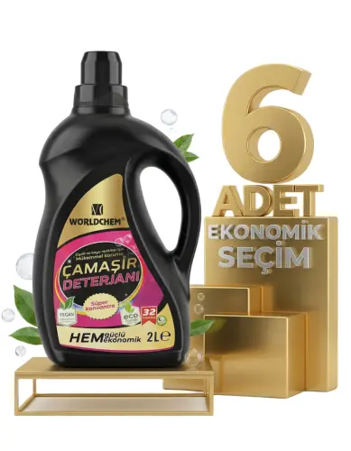 Worldchem Çamaşır Detarjanı Sıvı Siyahlar 6x2 Lt - Worldchem