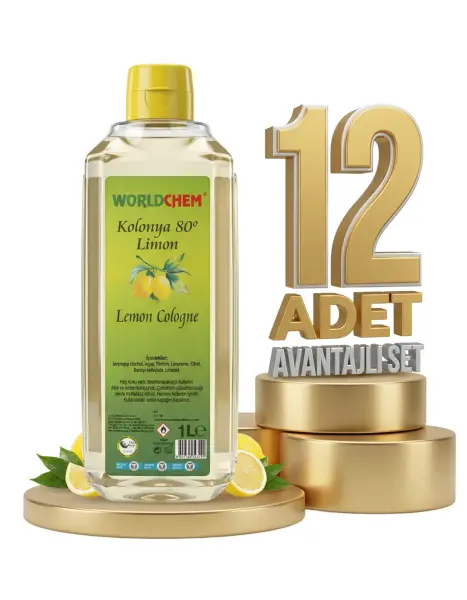 Worldchem Limon Kolonyası 12x1 Lt - 1