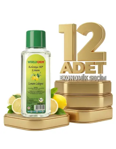 Worldchem Limon Kolonyası 12x250 Ml - Worldchem