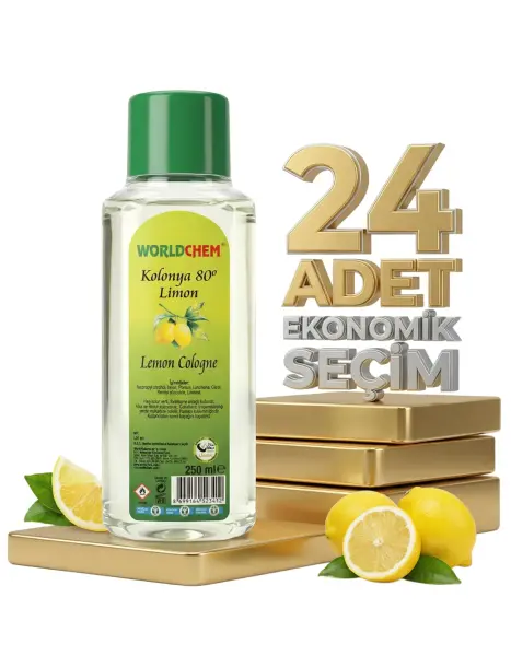 Worldchem Limon Kolonyası 24x250 Ml - 1