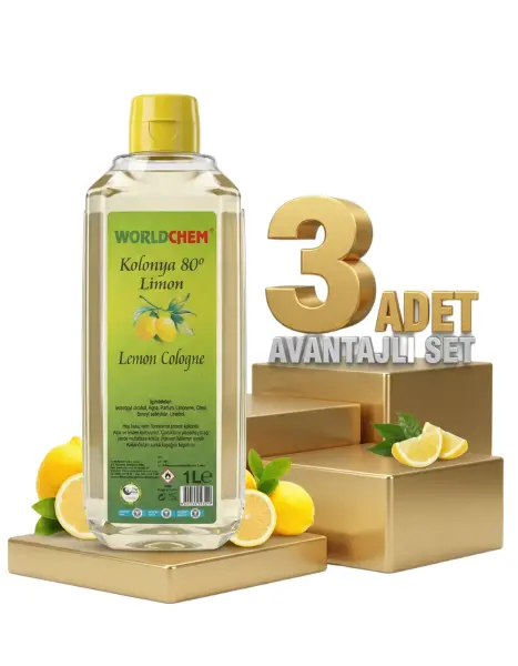Worldchem Limon Kolonyası 3x1 Lt - 1