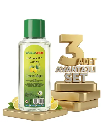 Worldchem Limon Kolonyası 3x250 Ml - Worldchem