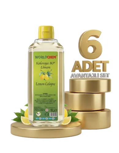 Worldchem Limon Kolonyası 6x1 Lt - WORLDCHEM