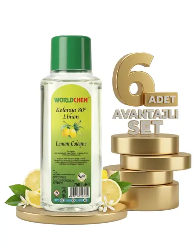 Worldchem Limon Kolonyası 6x250 Ml - Worldchem