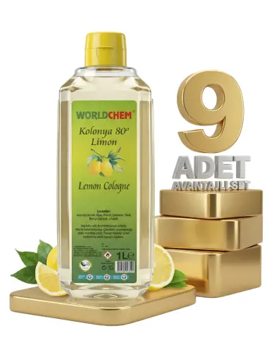 Worldchem Limon Kolonyası 9x1 Lt - 2