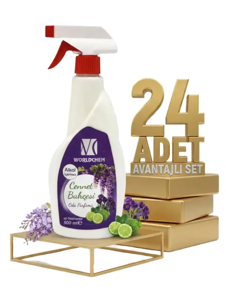 Worldchem Oda Parfümü Cennet Bahçesi 24x500 Ml - 1