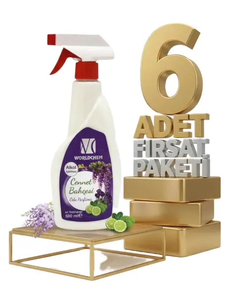 Worldchem Oda Parfümü Cennet Bahçesi 6x500 Ml - 1
