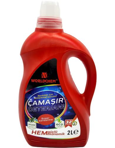 Worldchem Renkliler İçin Sıvı Çamaşır Deterjanı 2 Lt - Worldchem