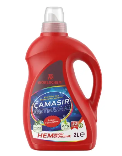 Worldchem Renkliler İçin Sıvı Çamaşır Deterjanı 2 Lt - Worldchem