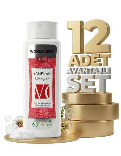 Worldchem Tüm Saçlar İçin Şampuan 12x500 Ml - 1