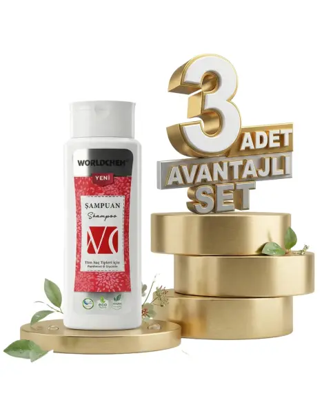Worldchem Tüm Saçlar İçin Şampuan 3x500 Ml - 1