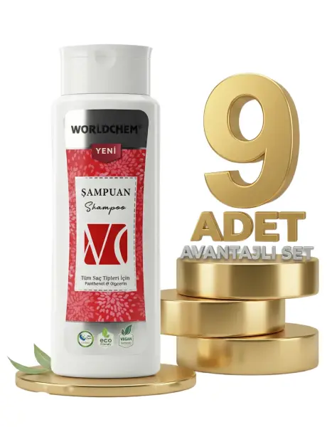 Worldchem Tüm Saçlar İçin Şampuan 9x500 Ml - 1
