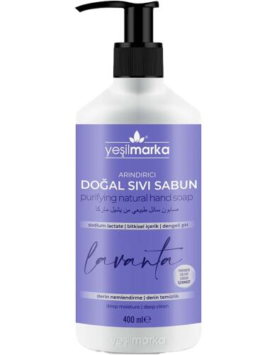 Yeşil Marka Doğal Arındırıcı Sıvı Sabun Lavanta 400 Ml - Yeşilmarka