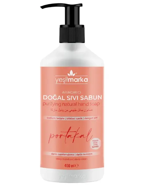 Yeşil Marka Doğal Arındırıcı Sıvı Sabun Portakallı 400 Ml - 1