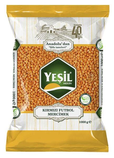 Yeşil Mersin Kırmızı Mercimek Futbol 1 Kg - 1