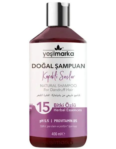 Yeşilmarka 15 Bitki Özlü Kepekli Saçlar İçin Şampuan 400 Ml - 1