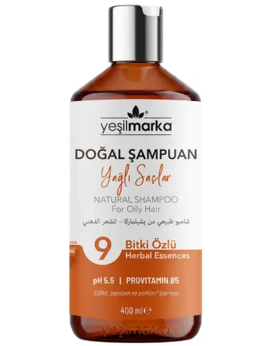 Yeşilmarka 9 Bitki Özlü Yağlı Saçlar İçin Şampuan 400 Ml - Yeşilmarka