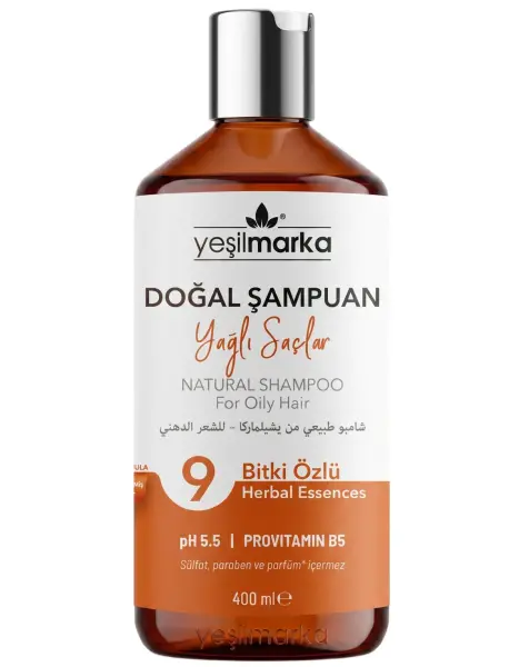 Yeşilmarka 9 Bitki Özlü Yağlı Saçlar İçin Şampuan 400 Ml - 1
