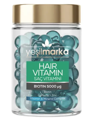 Yeşilmarka Biotin 5000 Ve Kafein Saç Vitamini - YEŞİLMARKA