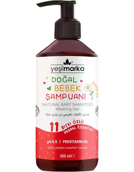 Yeşilmarka Çilekli Doğal Bebek Şampuanı 400 Ml - 1