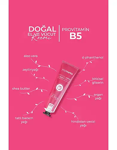 Yeşilmarka Doğal El Ve Vücut Kremi Gül 30 Ml - 3