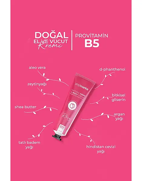 Yeşilmarka Doğal El Ve Vücut Kremi Gül 30 Ml - 3