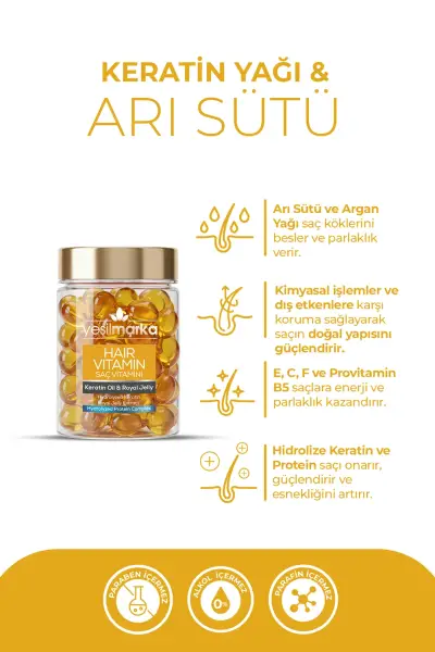 Yeşilmarka Keratin Oil Ve Royal Jelly Saç Vitamini - 3